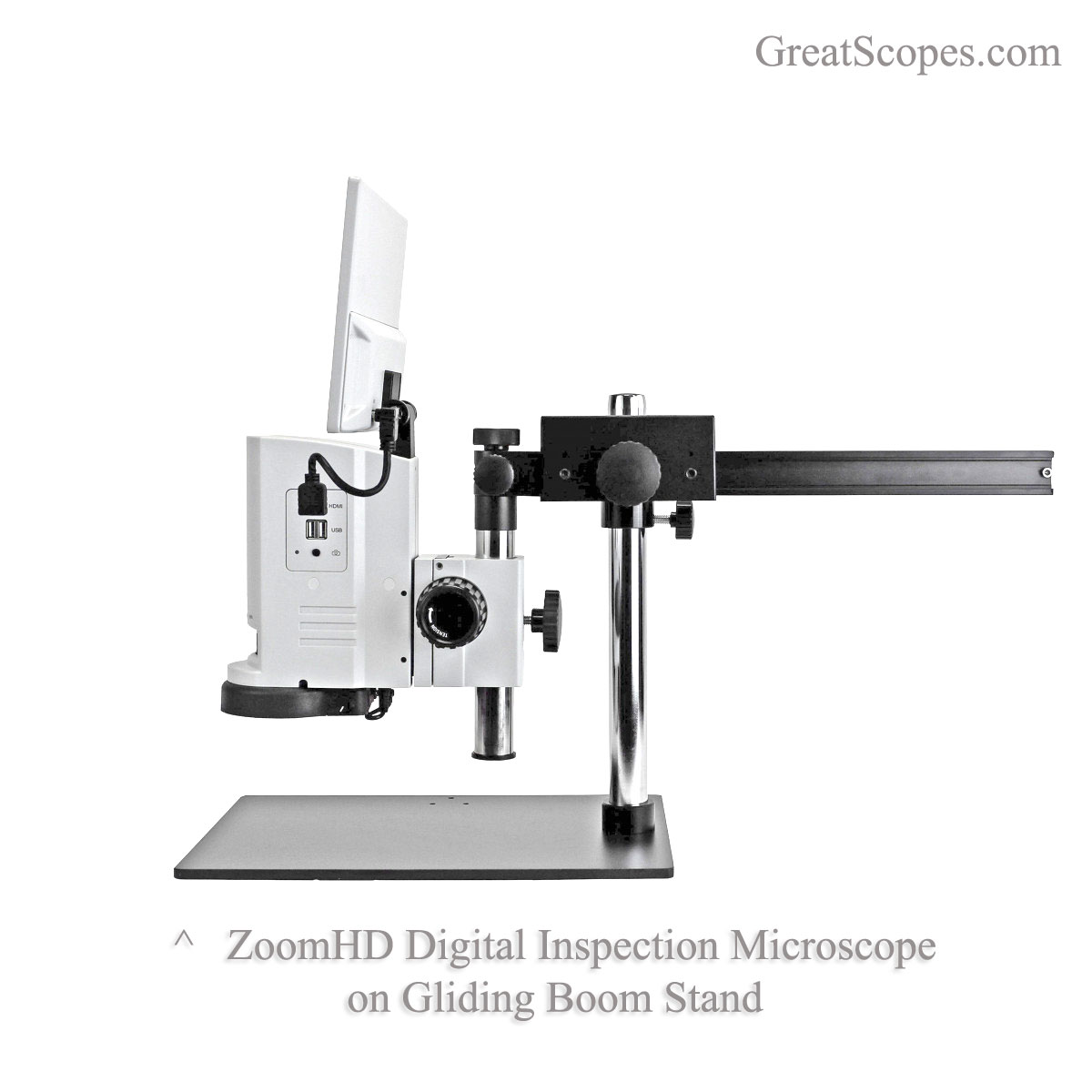Unitron ZoomHD Inspection Microscope on Gliding Boom Stand